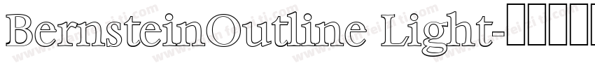 BernsteinOutline Light字体转换
